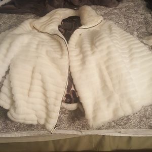 White fur coat